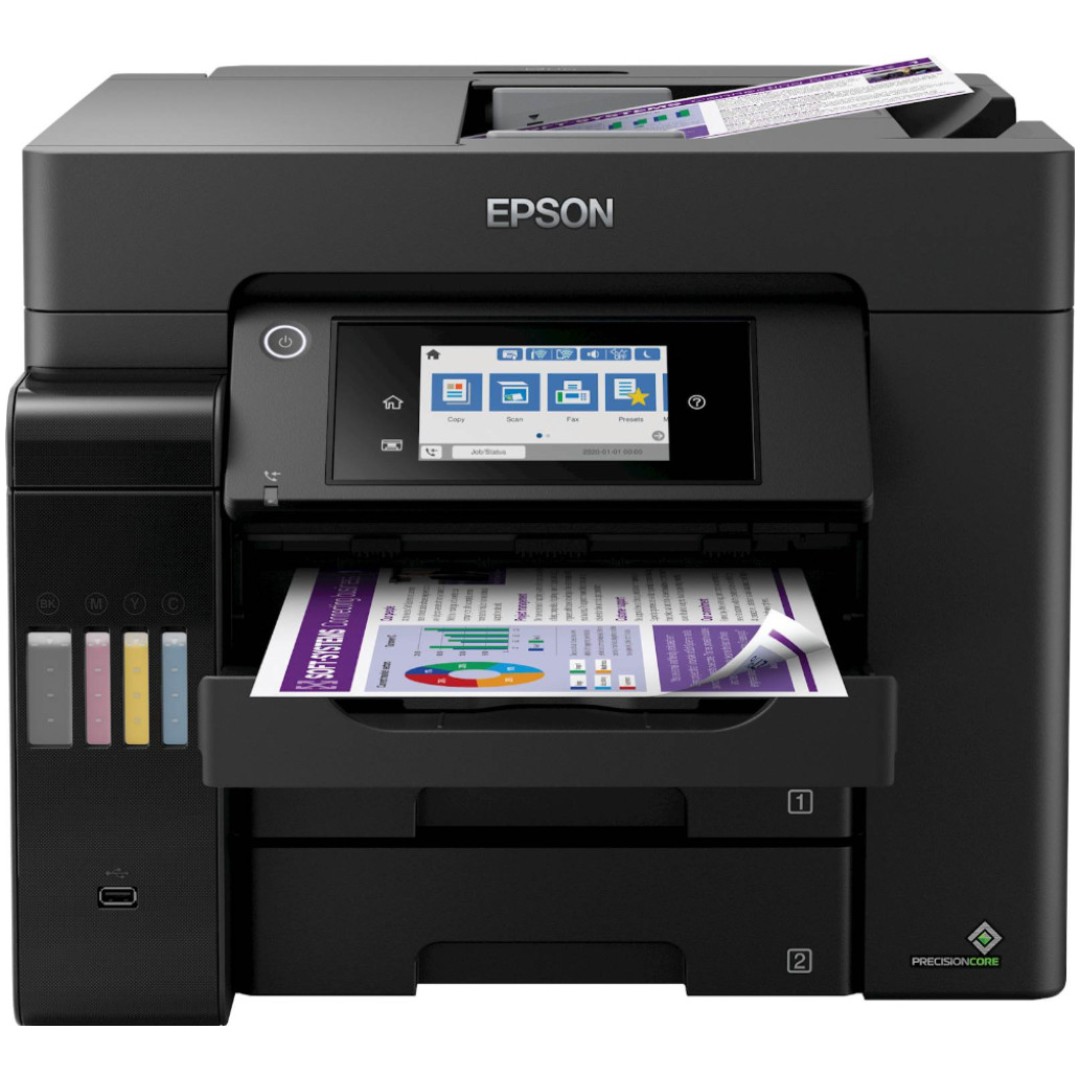 Tiskalnik Brizgalni Barvni Multifunkcijski Epson EcoTank ITS L6570 A4/tiskanje/skeniranje/kopiranje/DUPLEX/Wi-Fi/LAN (C11CJ29402)