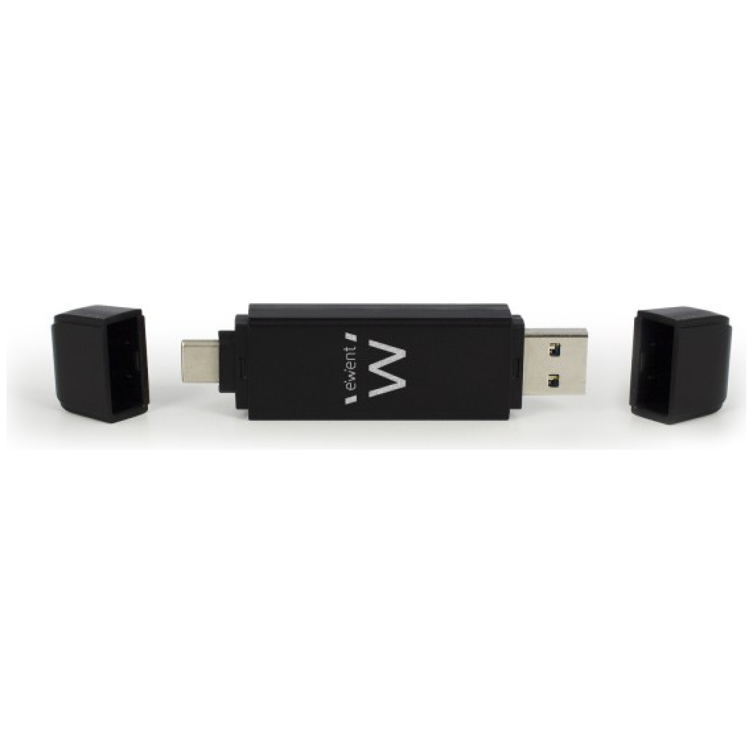 Zunanji čitalec kartic Ewent USB 3.1 USB-C za SD microSD črn (EW1075)