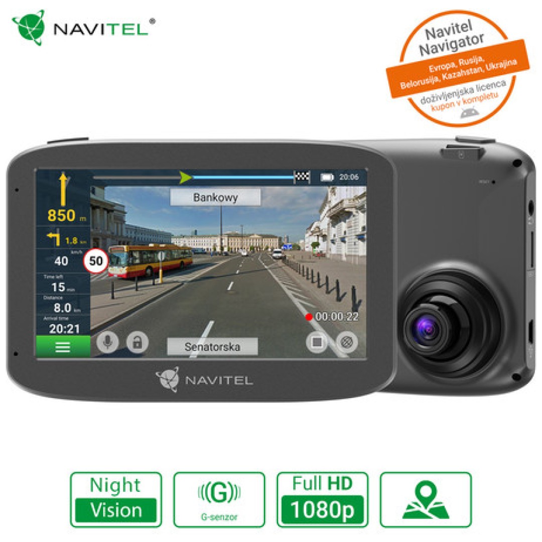NAVITEL RE 5 DUAL avto kamera in navigacija