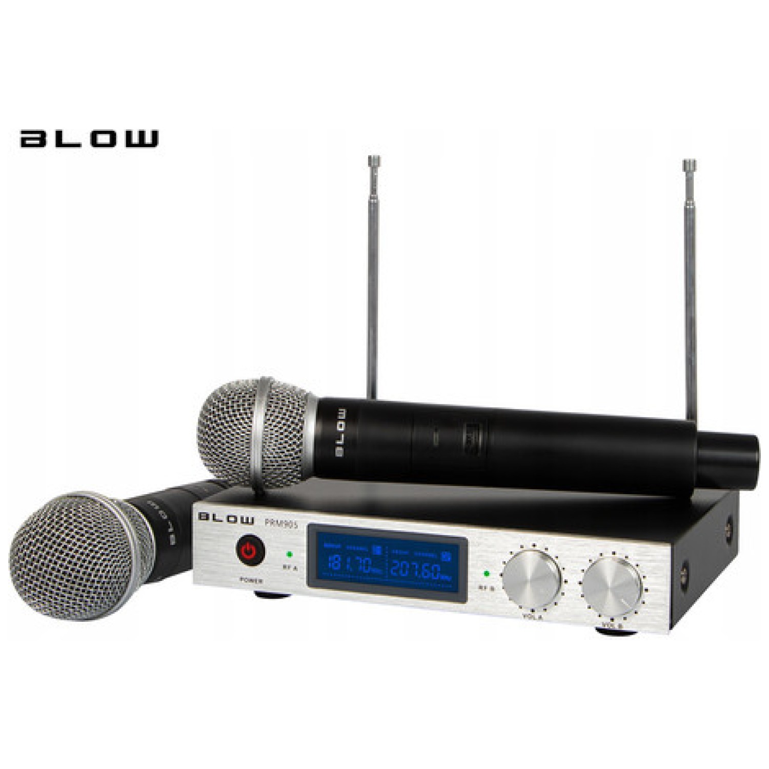 BLOW PRM905 2x brezžični mikrofon s sprejemnikom