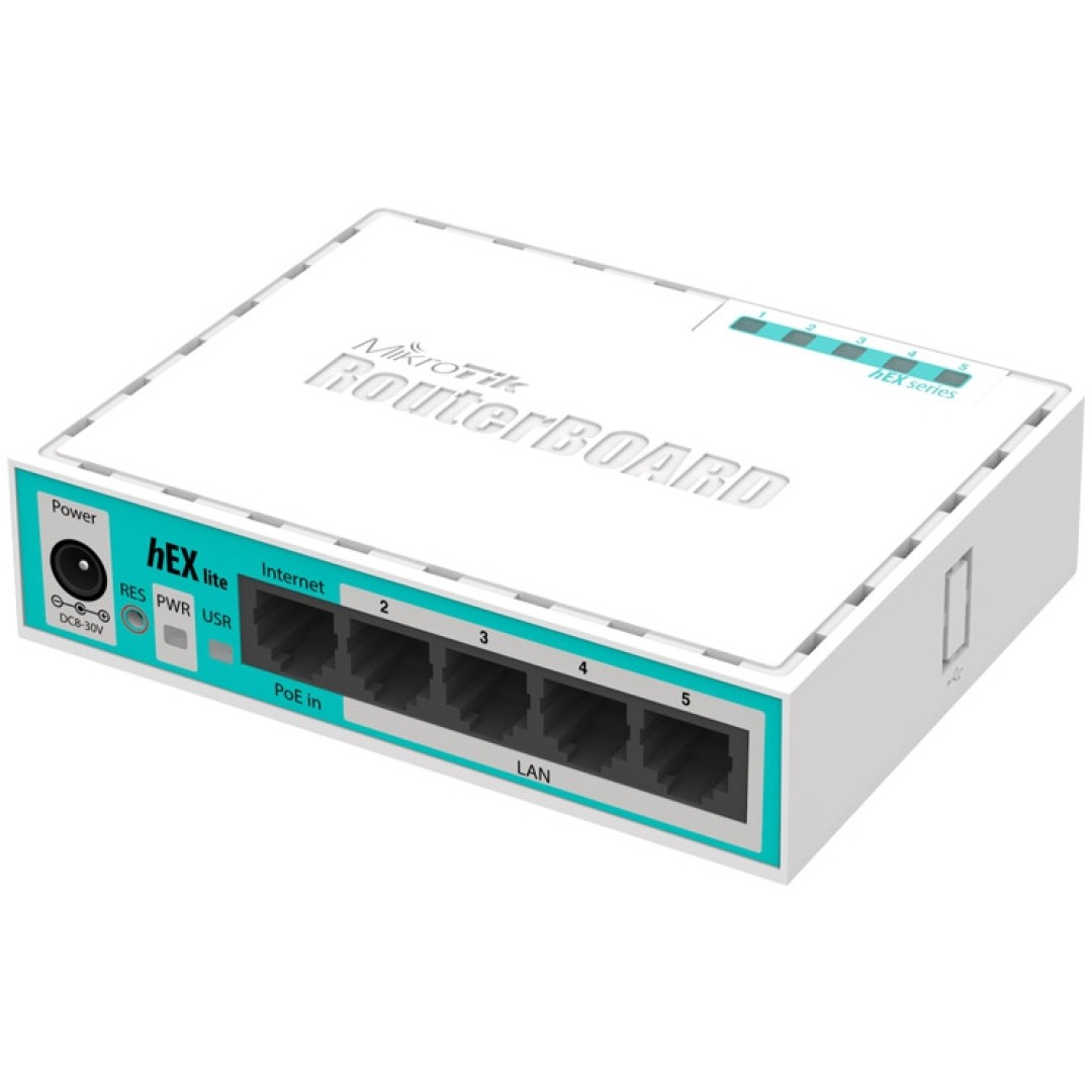 Usmerjevalnik žični Mikrotik hEX lite 5xLAN (RB750R2)