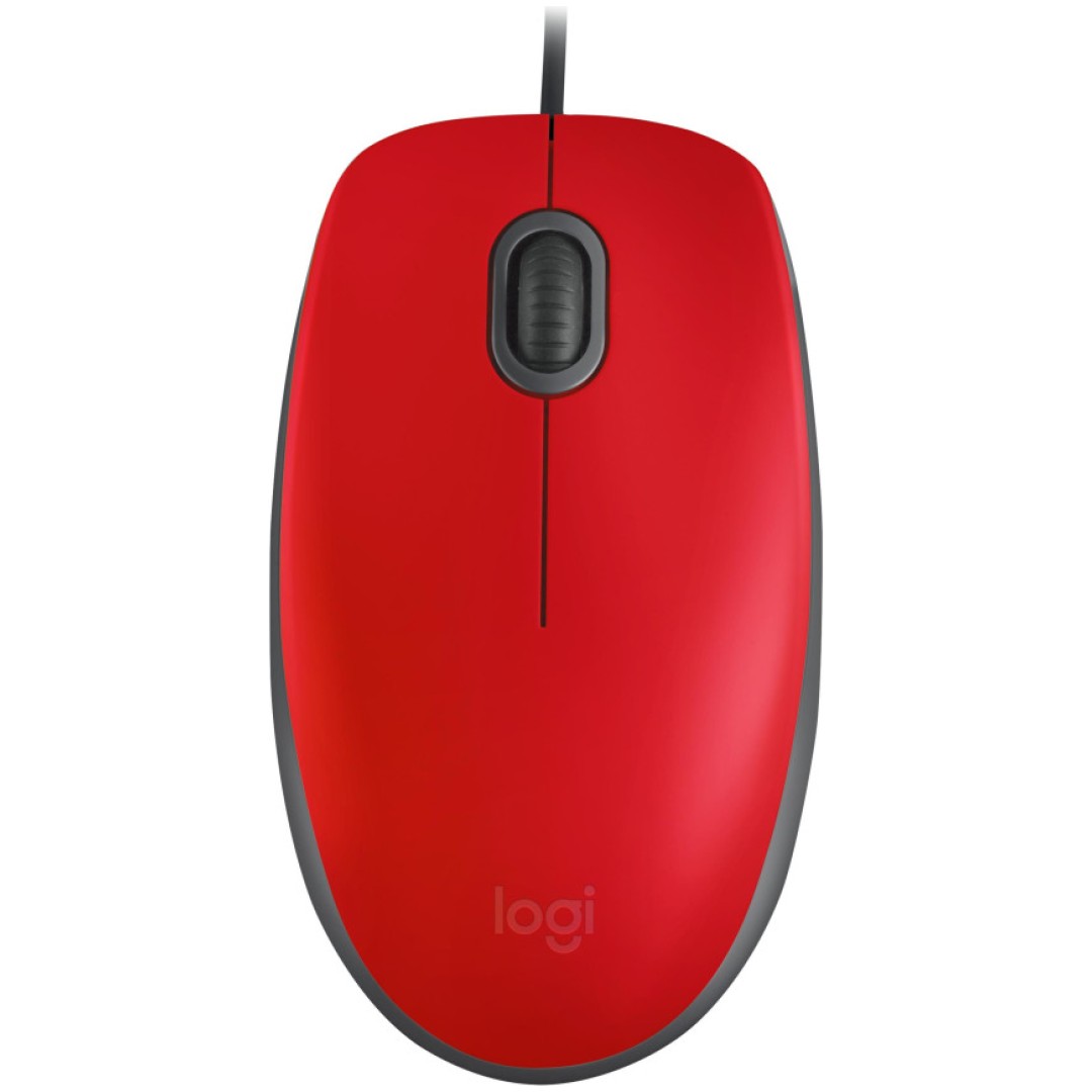 Miš Logitech USB optična M110 rdeča silent (910-005489)