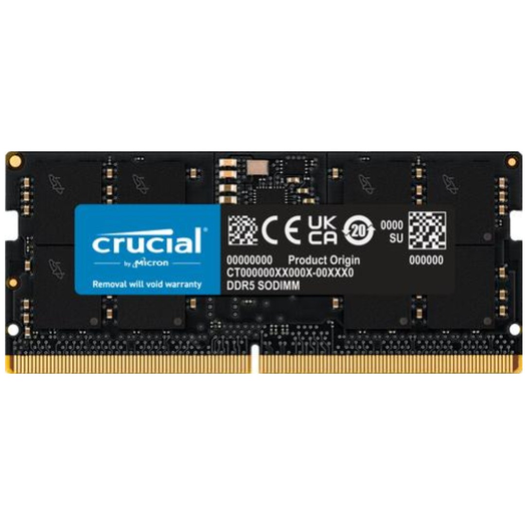 SO-DIMM DDR5 16GB 4800MHz CL40 Single (1x16GB) Crucial 1