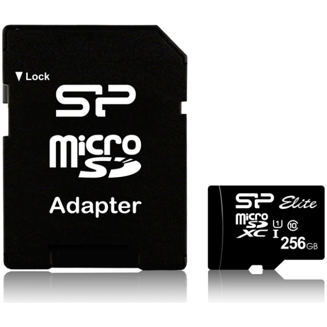 Spominska kartica SDXC-Micro 256GB SiliconPower Elite 85MB/s/85MB/s U1 V10 UHS-I (SP256GBSTXBU1V10SP) +adapter