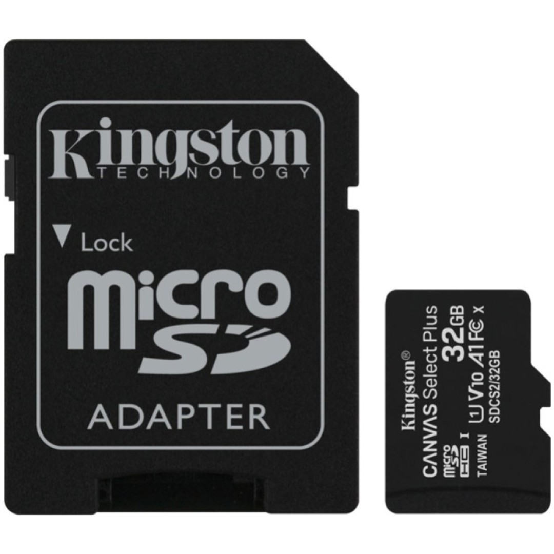 Spominska kartica SDHC-Micro 32GB Kingston 100MB/s U1 V10 UHS-I +adapter (SDCS2/32GB)