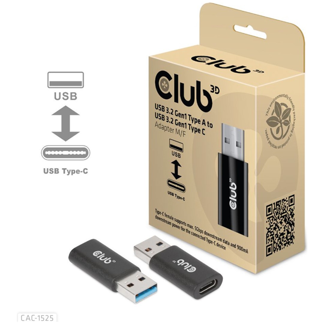 Adapter USB-A v USB-C Club 3D CAC-1525