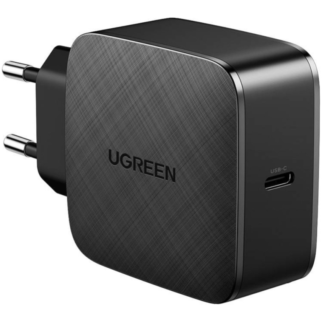 Hišni polnilec 100-240V => 1x USB-C 65W za mobilni telefon ali tablični računalnik Ugreen GaN PD3 - črn (70817) EOL