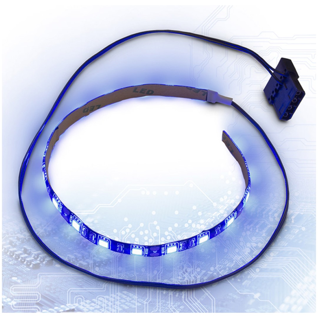 INTER-TECH LED Strip 30cm Molex LED trak modra osvetlitev