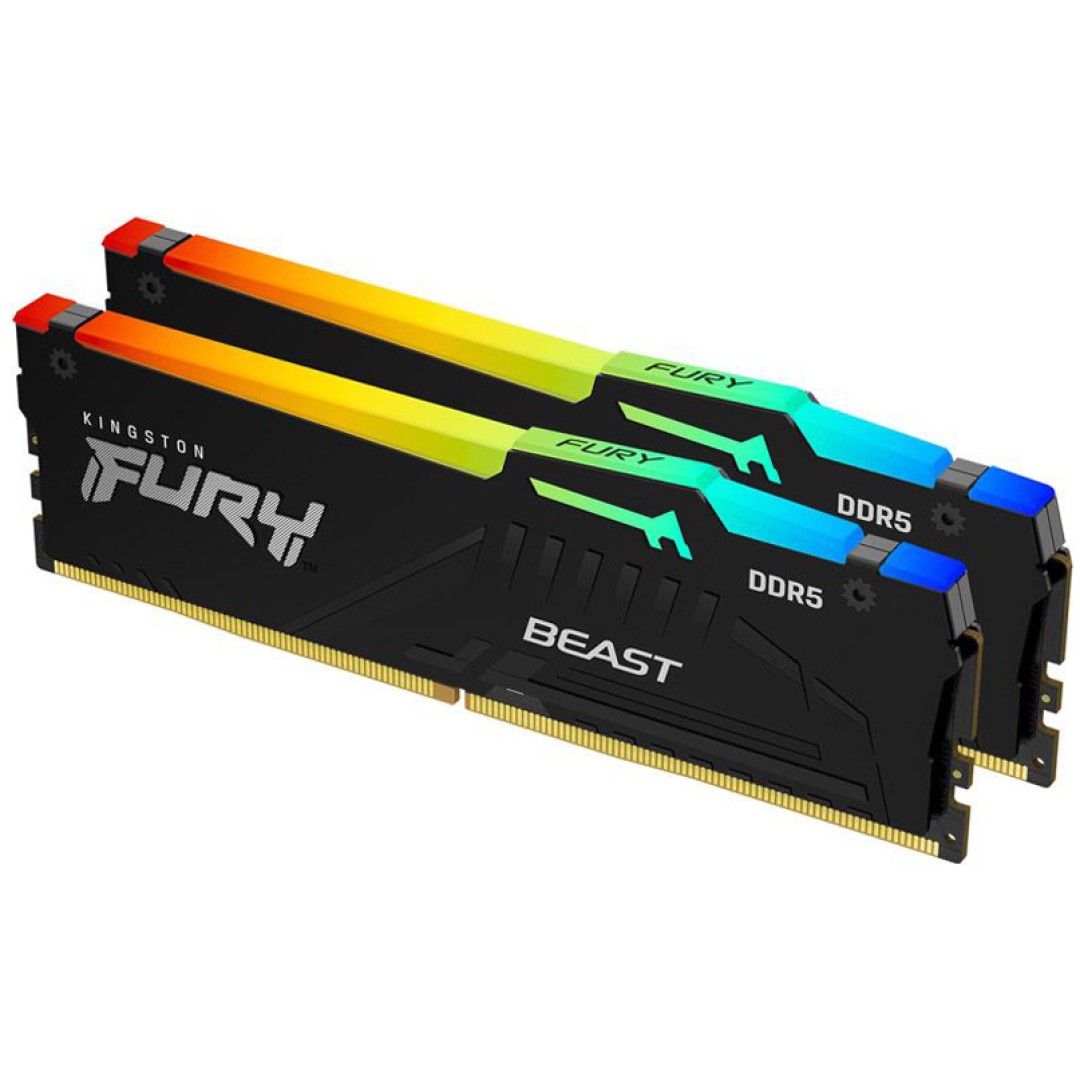 KINGSTON Fury Beast 16GB (2x8GB) 6000MT/s DDR5 CL36 EXPO KF560C36BBEAK2-16 RGB ram pomnilnik