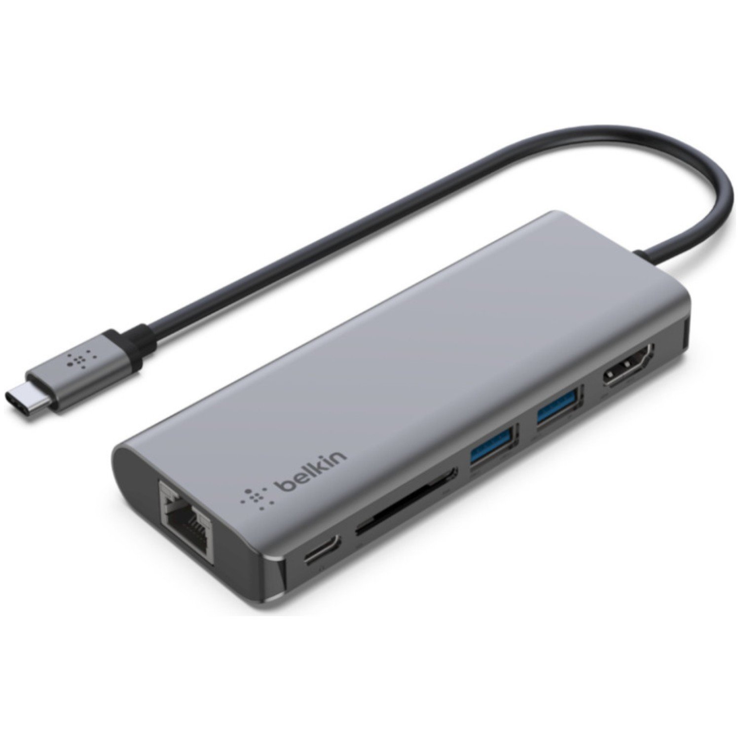Priklopna postaja USB-C => 2x USB 3.0 tip A 1x USB-C PD 3.0 100W HDMI RJ45 1x čitalec kartic (AVC008BTSGY)