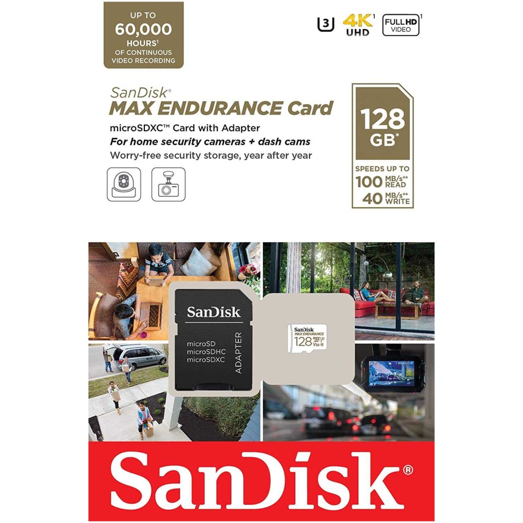 SanDisk MAX ENDURANCE microSDXC 128GB + SD Adapter