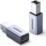 Ugreen adapter USB-C ženski na USB-B - srebrn 1kos