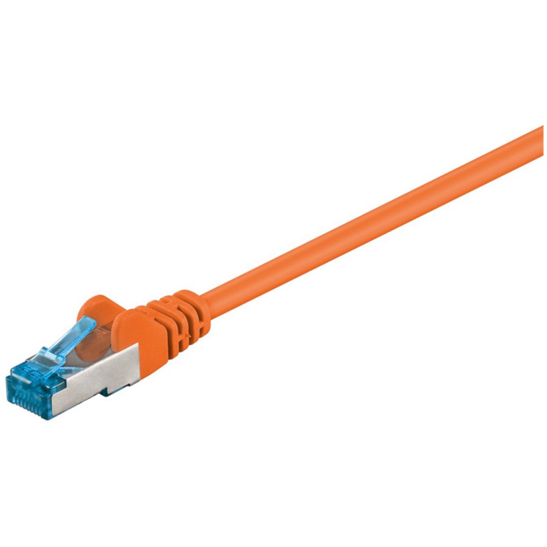 GOOBAY S/FTP CAT 6A patch 1 m oranžni mrežni povezovalni kabel