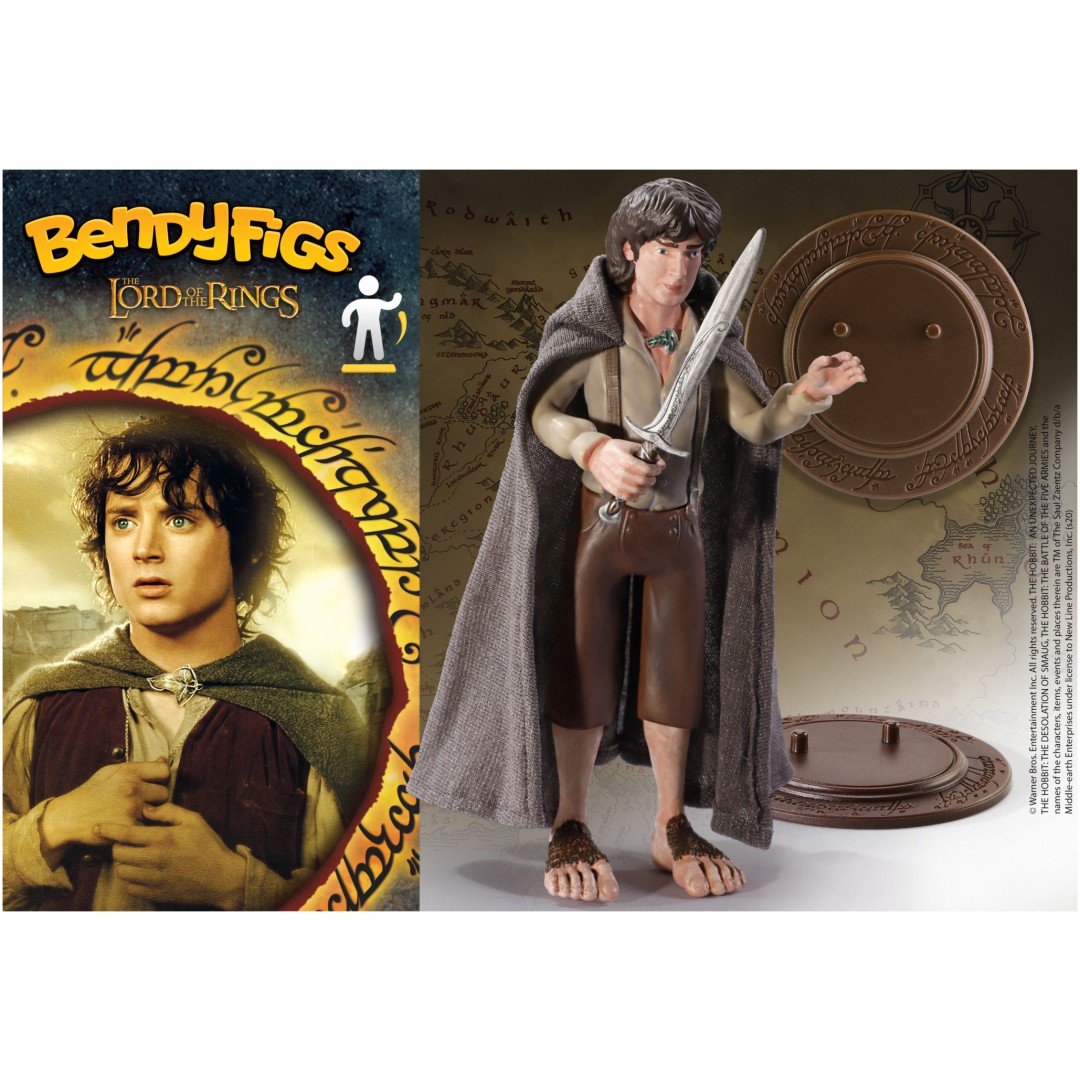 NOBLE COLLECTION - LORD OF THE RINGS - BENDYFIGS - FRODO BAGGINS FIGURA