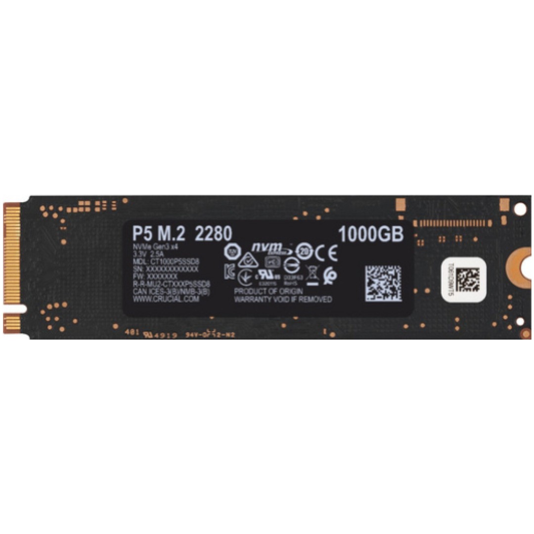 Disk SSD M.2 80mm PCIe 1TB Crucial P5 NVMe 3400/3000MB/s (CT1000P5SSD8)