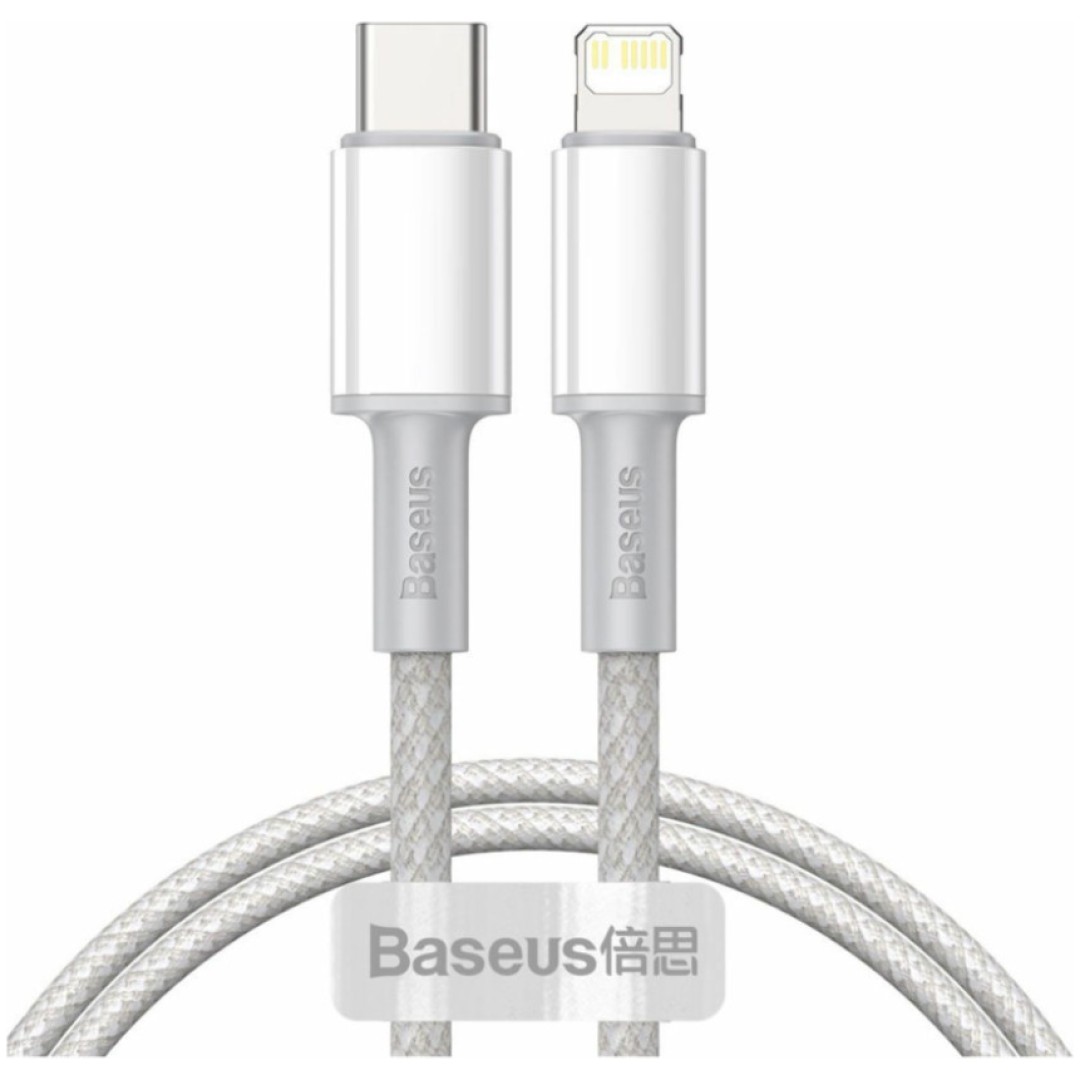 Kabel USB-C => Apple Lightning 1m PD 20W bel pleten Baseus