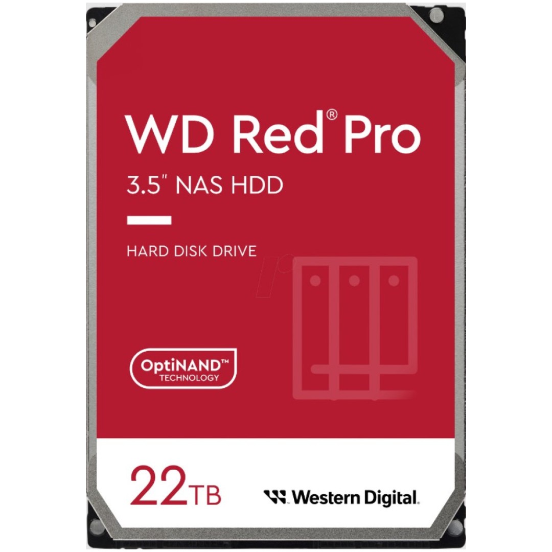 Trdi disk 22TB SATA3 WD 6Gb/s 512MB Red PRO - primerno za 24/7 delovanje
