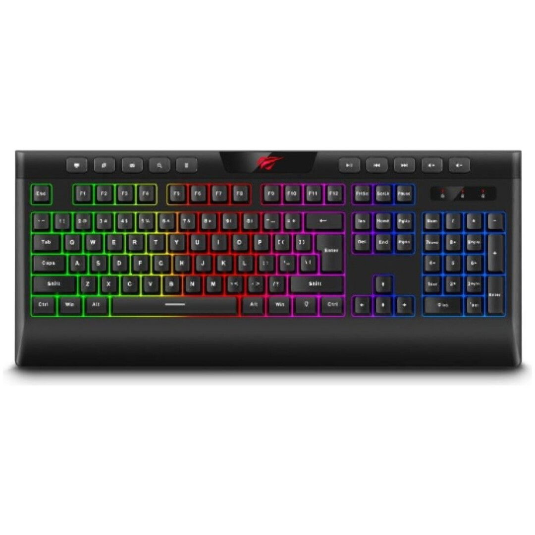 Tipkovnica HAVIT Gaming KB487L RGB USB En angleška