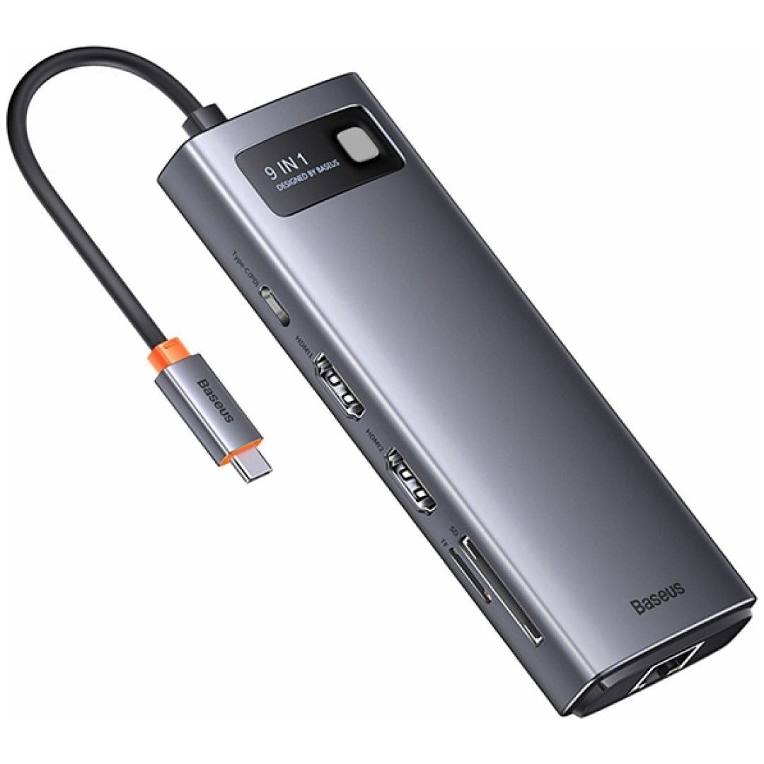 USB Type-C priklopna postaja BASEUS Metal Gleam Series 9v1 / 4K (docking station)