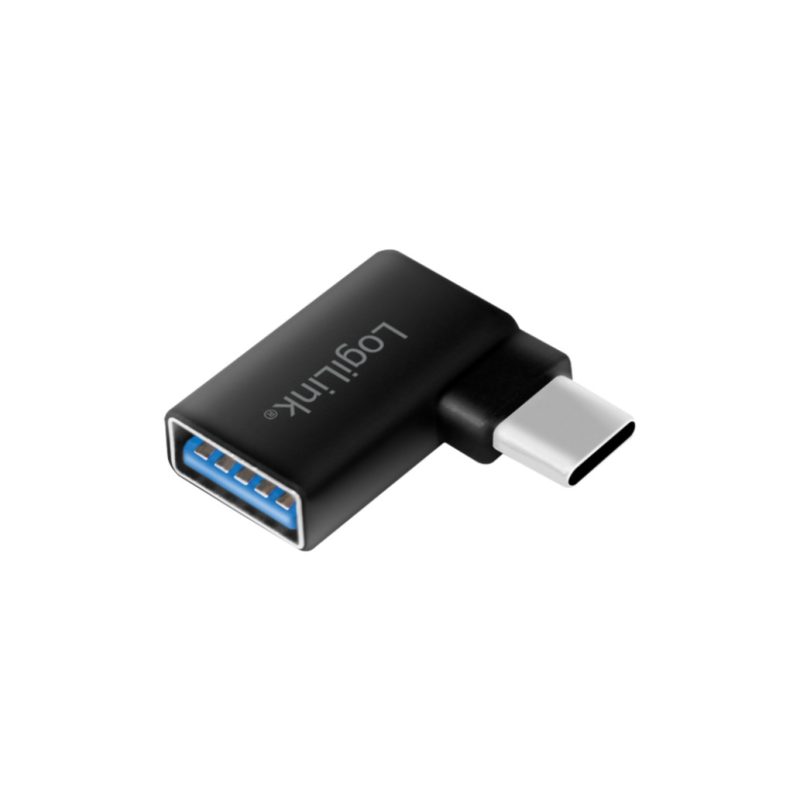 Adapter USB-C => USB 3.2 Gen1 90° črn LogiLink (AU0055)