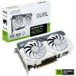 ASUS Dual GeForce RTX 4060 OC 8GB GDDR6 (90YV0JC2-M0NA00) bela gaming grafična kartica