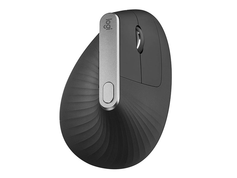 Miš brezžična + Bluetooth napredno ergonomska Logitech MX Vertical USB-C silent Unifying grafitna (910-005448)