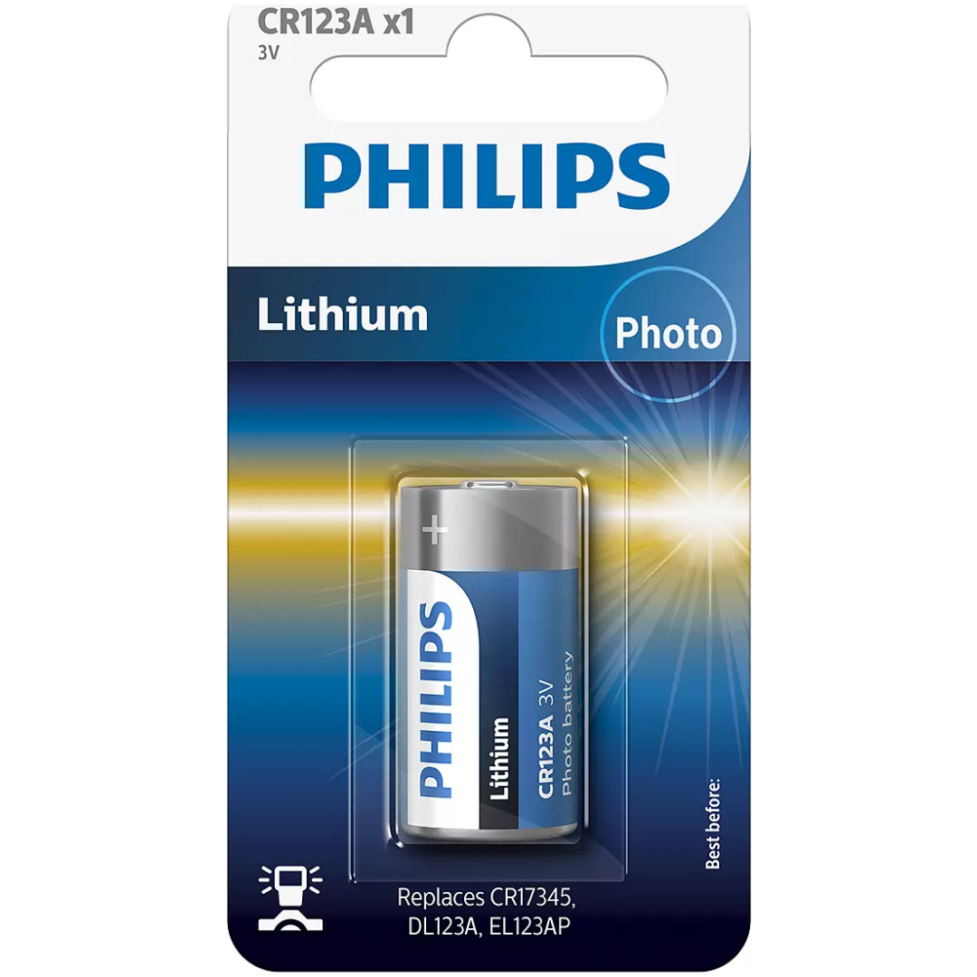 PHILIPS baterija CR123A 3V