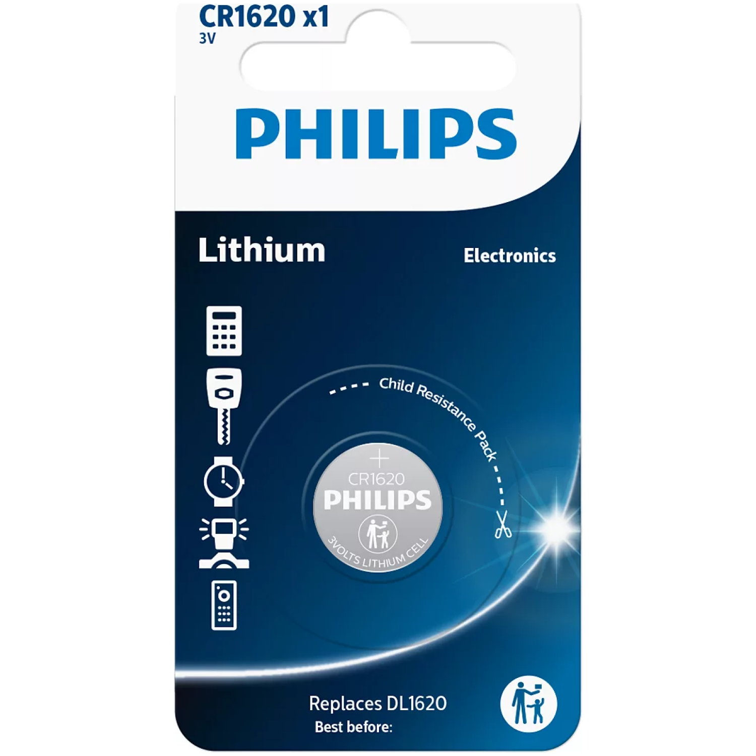 PHILIPS baterija CR1620