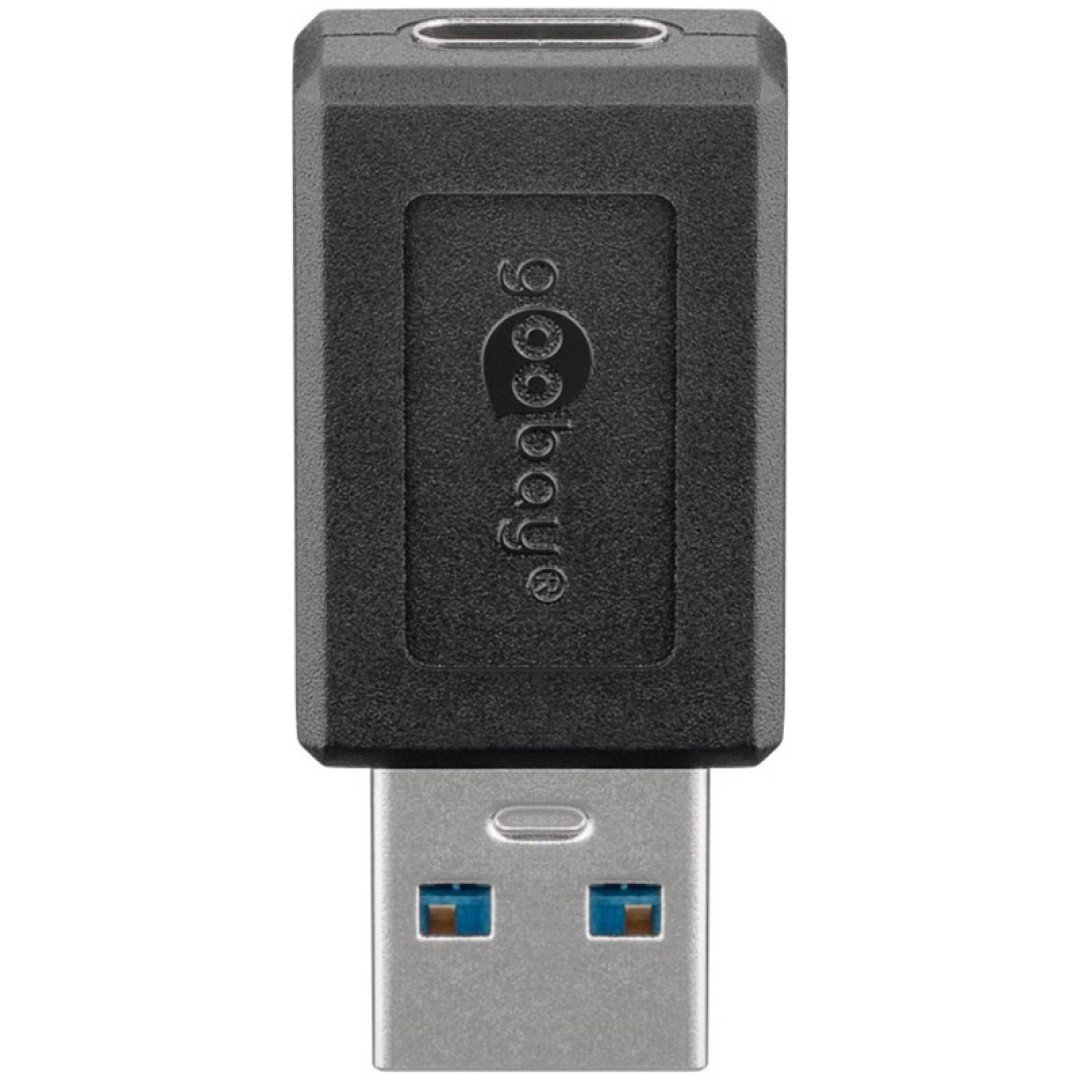 GOOBAY USB 3.0 SuperSpeed USB-A na USB-C črn adapter