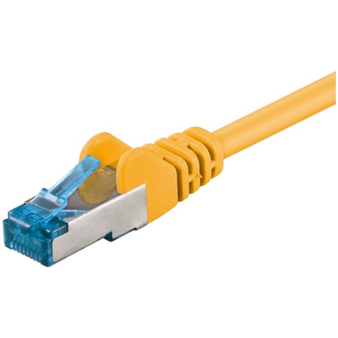 GOOBAY S/FTP CAT 6A patch 1m rumeni mrežni povezovalni kabel