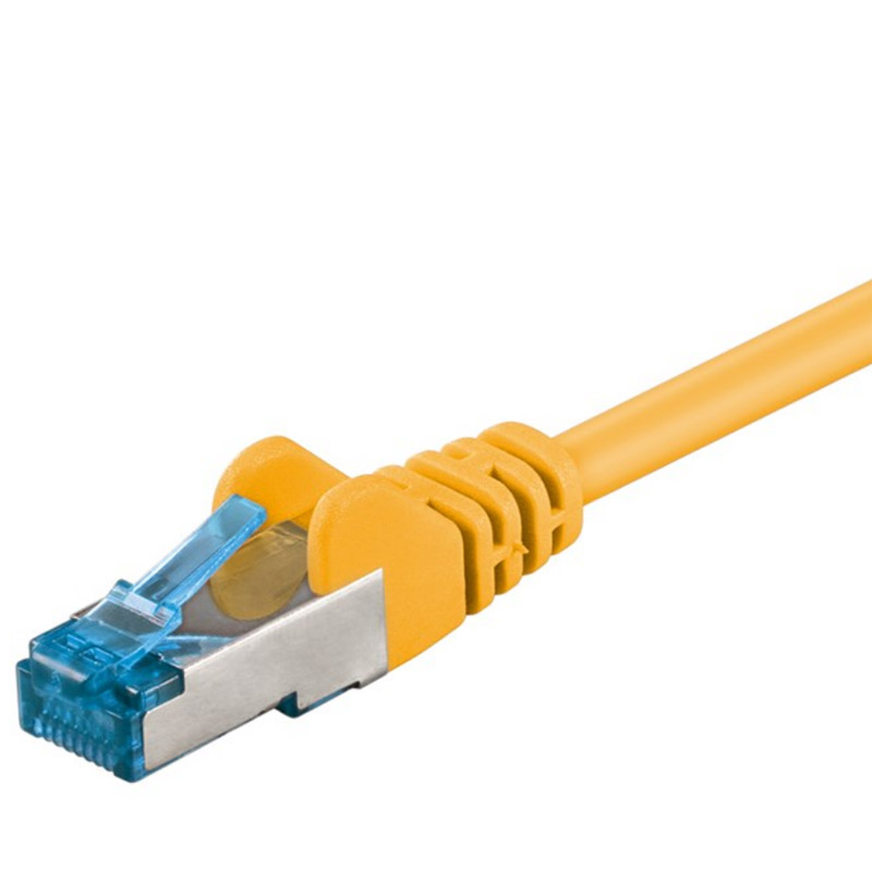 GOOBAY S/FTP CAT 6A patch 1m rumeni mrežni povezovalni kabel