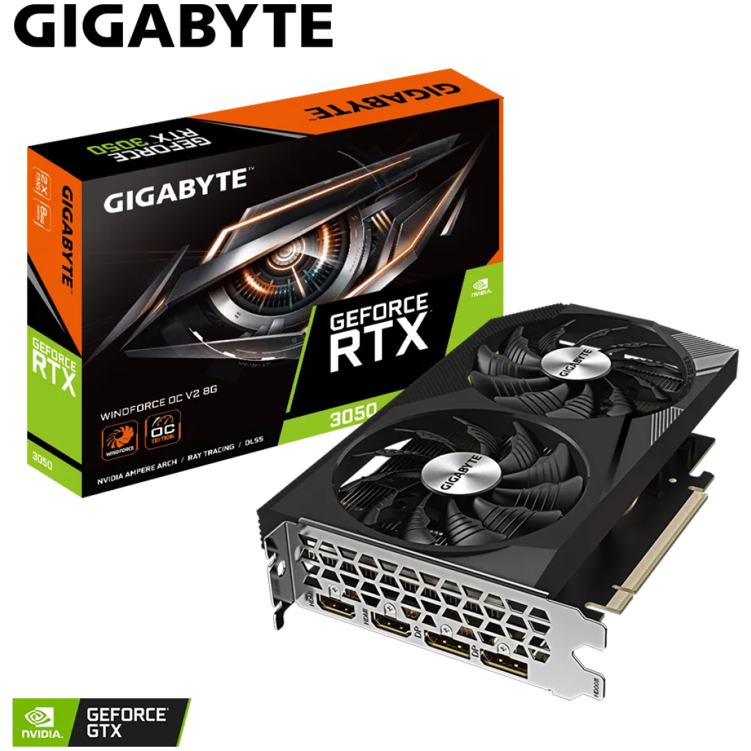 Grafična kartica GIGABYTE GeForce RTX 3050 WINDFORCE OC V2 8G