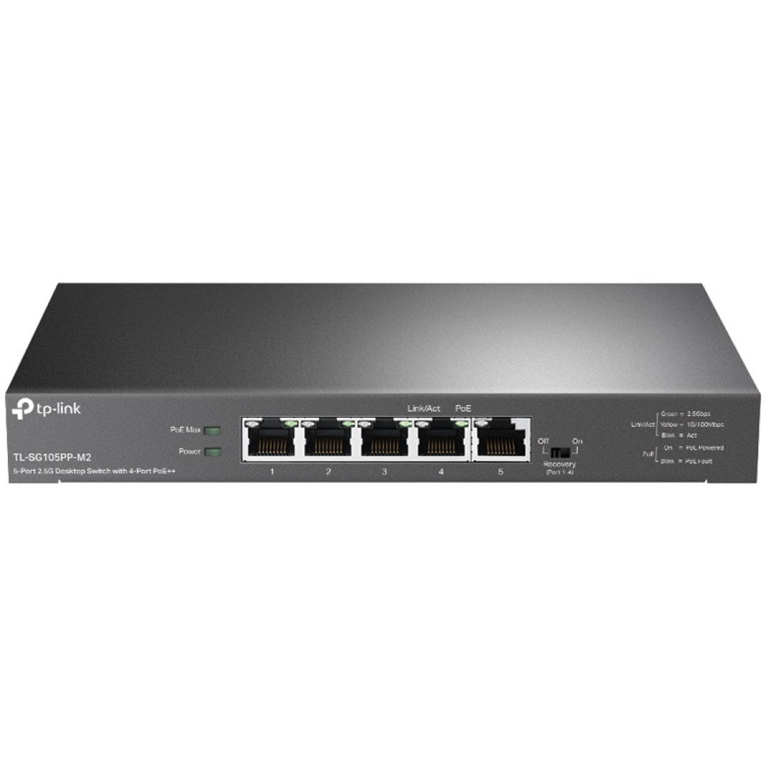 TP-LINK TL-SG105PP 5-port 2.5G Smart 2x SFP 4x PoE+ 53W mrežno stikalo-switch