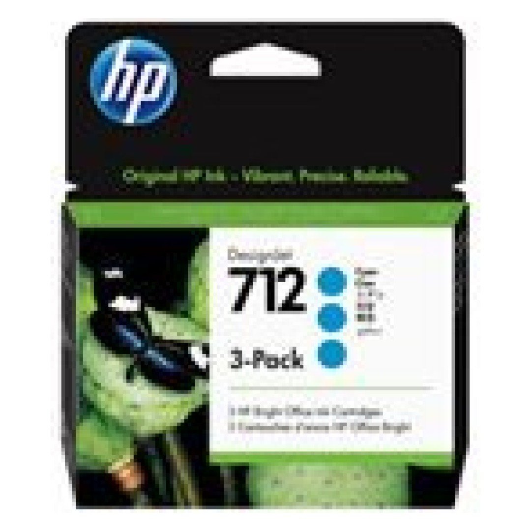 HP 712 3-Pack 29-ml Cyan Ink Cartridge
