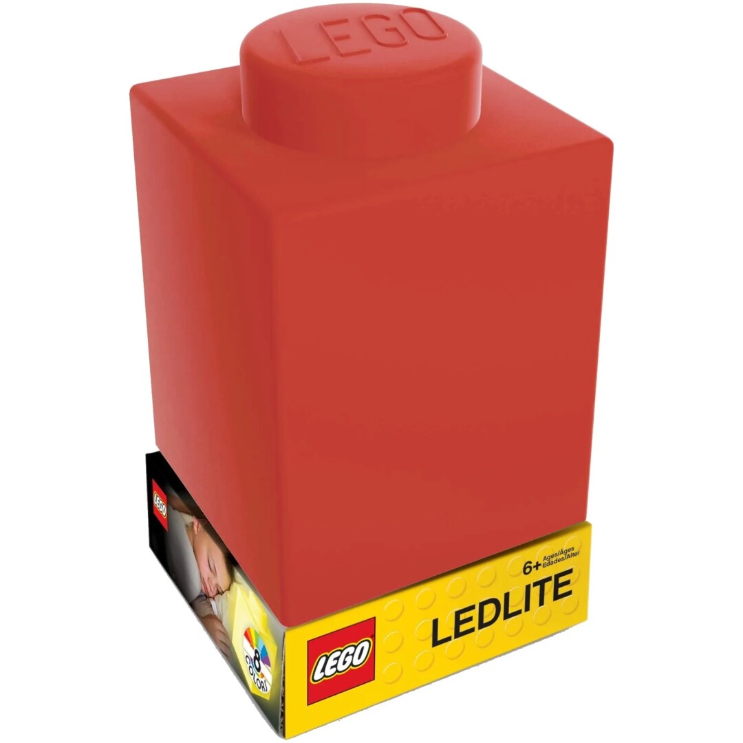 LEGO SILCONE LED NIGHTLIGHT RED NOČNA LUČKA