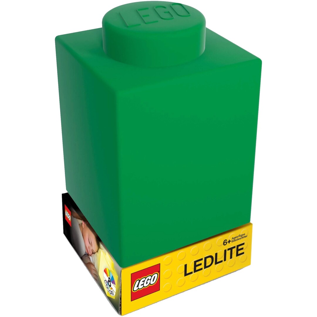 LEGO SILCONE LED NIGHTLIGHT GREEN NOČNA LUČKA