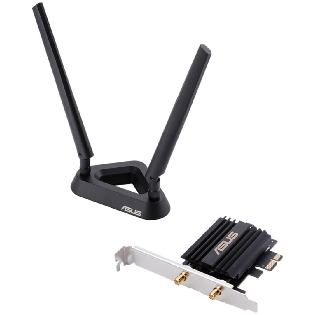 Brezžični mrežni adapter Asus PCE-AX58BT WiFi6 802.11ax AX3000 2976Mbit/s MU-MIMO 2x antena BT 5.0 (90IG0610-MO0R00)