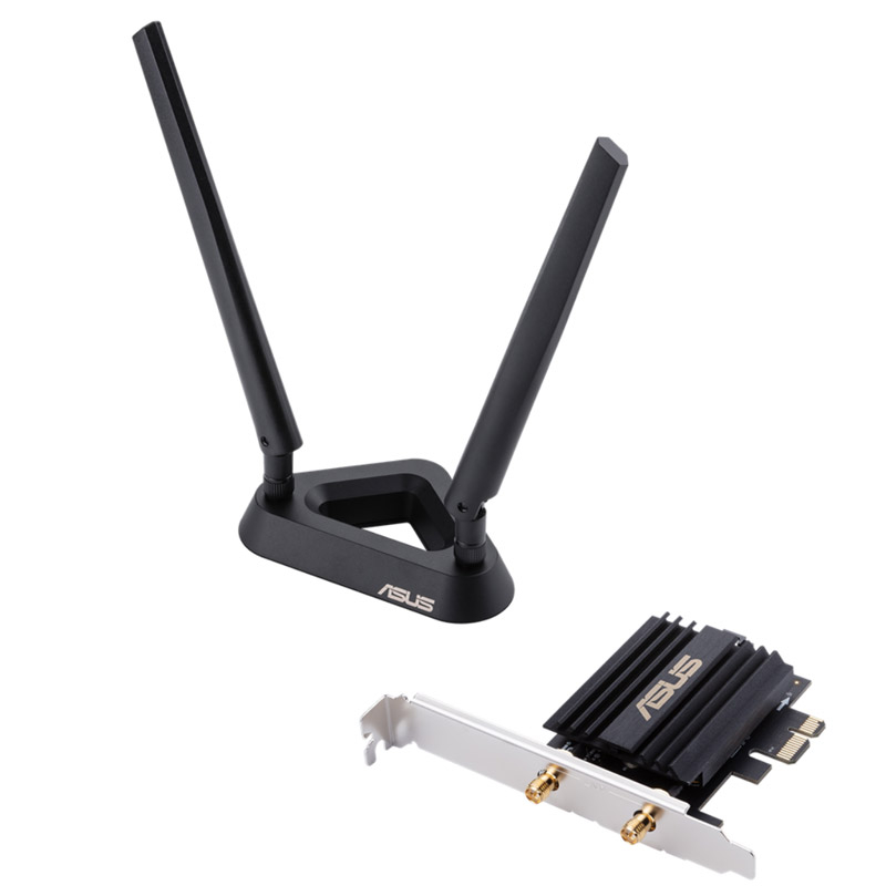 Brezžični mrežni adapter Asus PCE-AX58BT WiFi6 802.11ax AX3000 2976Mbit/s MU-MIMO 2x antena BT 5.0 (90IG0610-MO0R00)