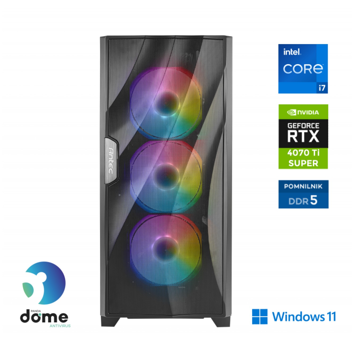 Računalnik ANNI Gamer Elite i7-14700KF / RTX 4070S Ti / 32 GB / 2 TB / W11H