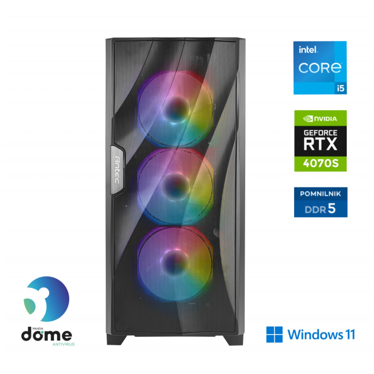 Računalnik ANNI Gamer Extreme i5-14400F / RTX 4070S / 32 GB / 2 TB / W11H