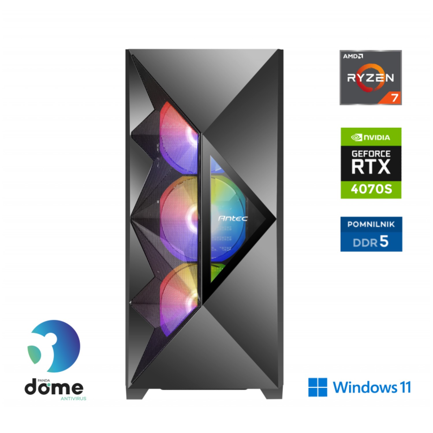 Računalnik ANNI Gamer Extreme R7 7700X / RTX 4070S / 32 GB / 2 TB / W11H