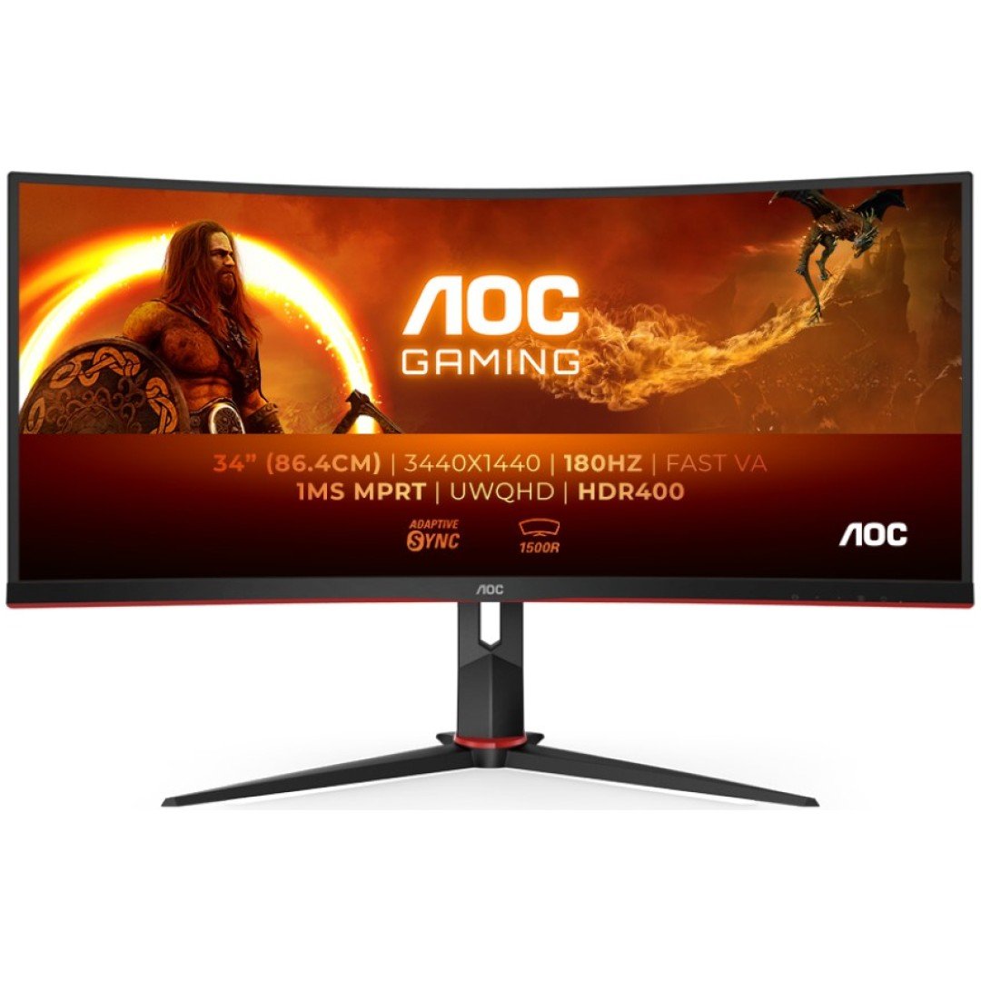 AOC CU34G2XP Ultra Wide 180Hz ukrivljen gaming monitor