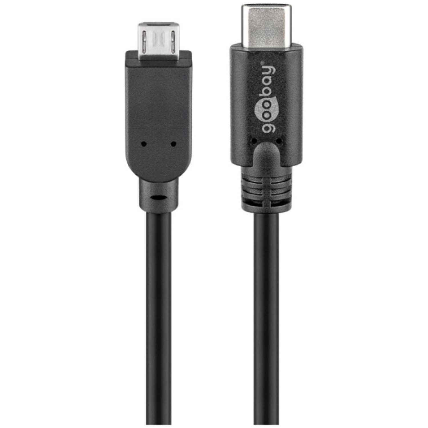GOOBAY microUSB (Type B) / USB-C 1m bel prenos podatkov polnilni kabel