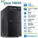 PCPLUS T600 i7-11700K 16GB 512 NVMe SSD 1TB HDD Nvidia T400 4GB Windows 11 Pro tipkovnica miška namizni računalnik