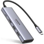 Ugreen 6v1 USB-C HUB 4K HDMI+čitalec kartic+2xUSB+PD 100W