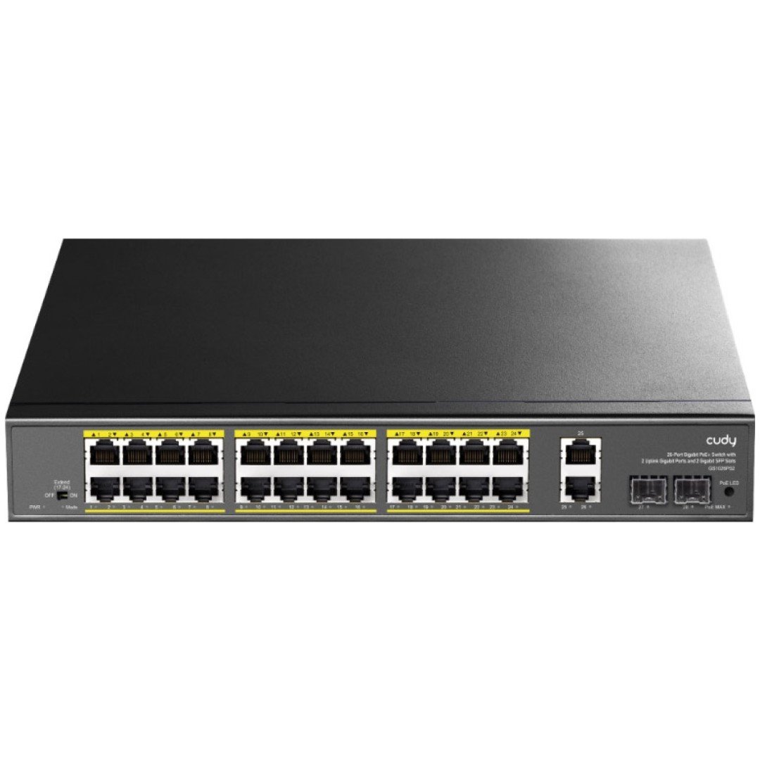 CUDY GS1026PS2 24-Port Gigabit 24xPoE+ 300W 2xSFP mrežno stikalo-switch