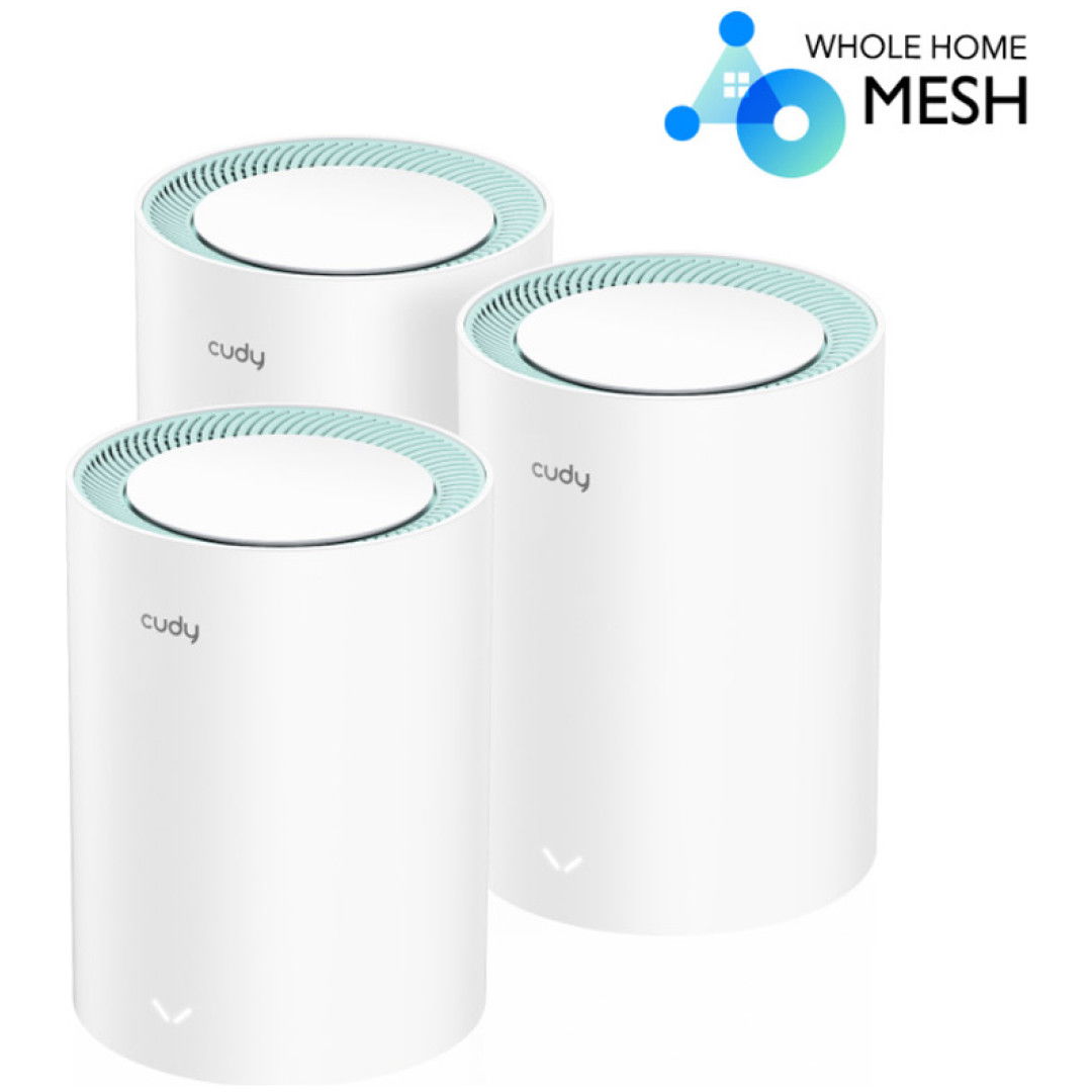 CUDY M1300 (3-pack) AC1200 Gigabit Mesh Dual Band brezžični WiFi5 usmerjevalnik - router