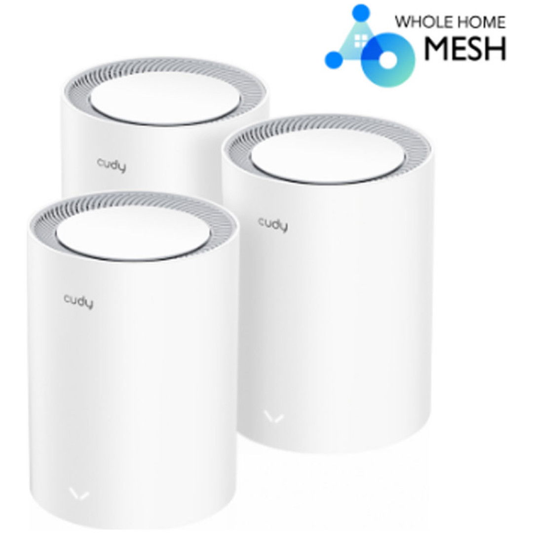 CUDY M3000 V2.0 (3-pack) AX3000 2.5G Mesh Dual Band WiFi6 brezžični usmerjevalnik - router