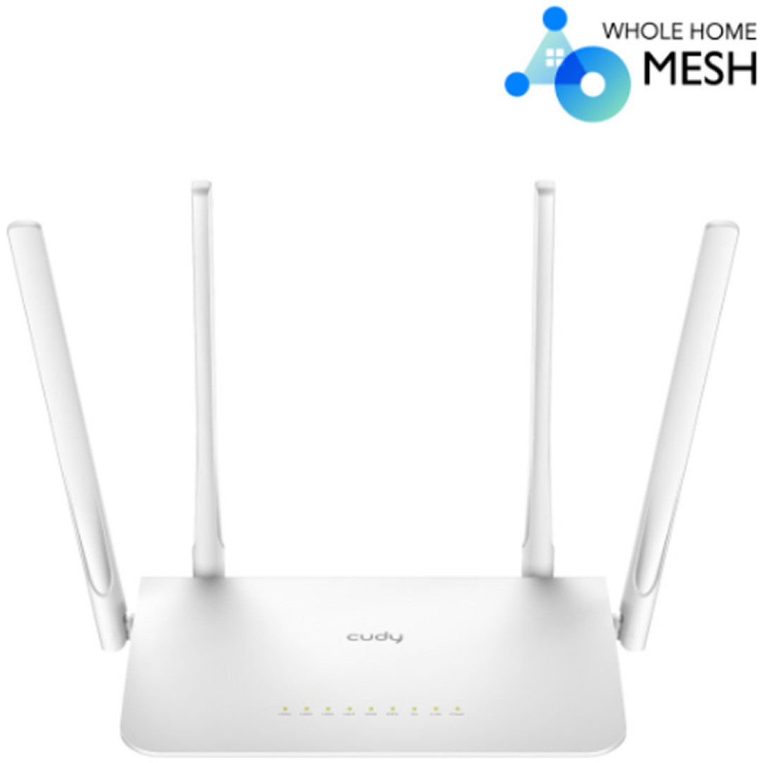 CUDY WR1300 AC1200 Gigabit Mesh Dual Band brezžični usmerjevalnik-router