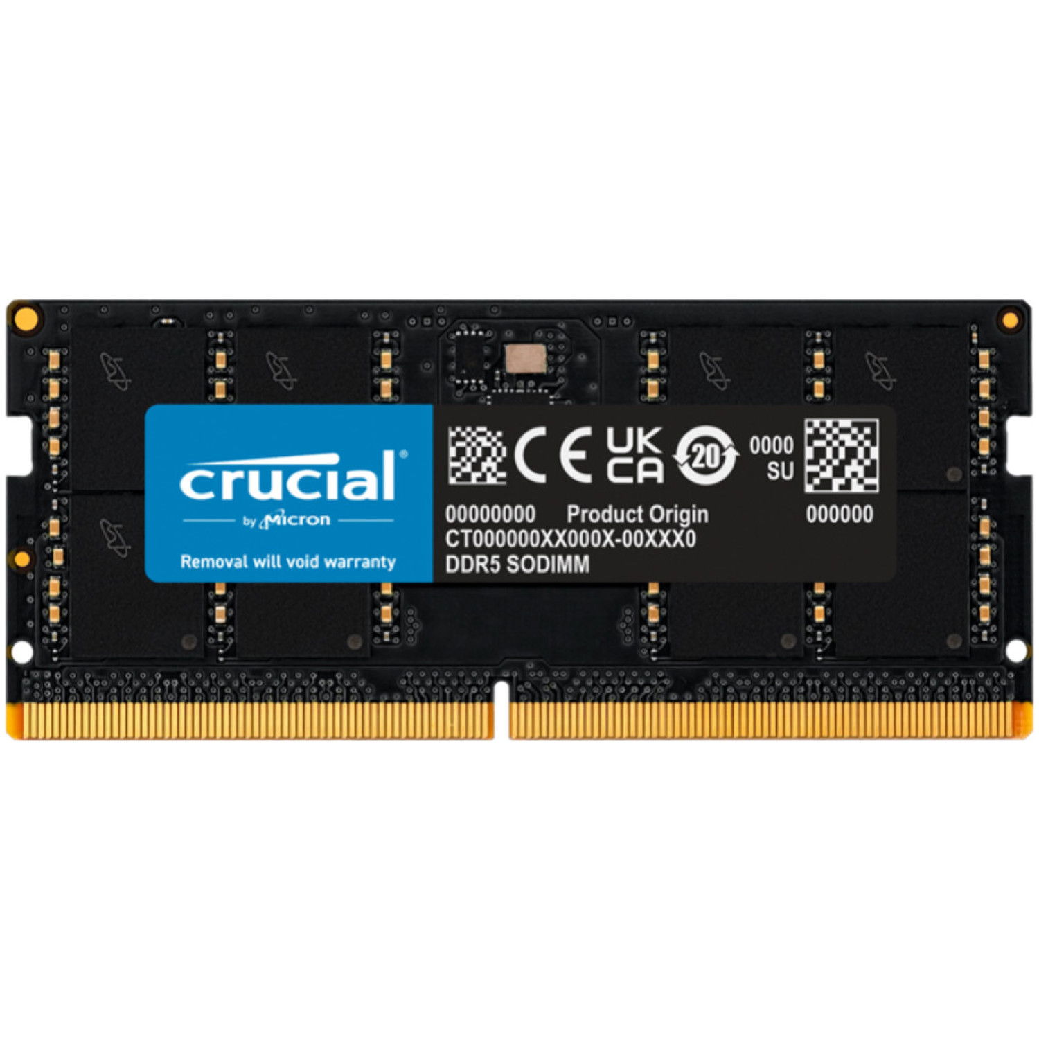 DDR5 SO-DIMM 32GB 4800MHz CL40 Single (1x32GB) Crucial Value Tray brez embalaže (CT32G48C40S5T)